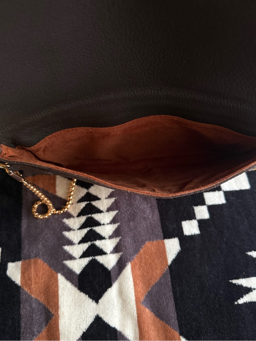 Louis Vuitton Brown Monogram Chain Clutch- Vintage Boho Bags - Picture 7 of 7